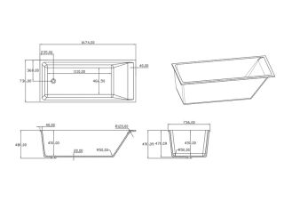 Ванна из искусственного камня Timo Anneli ANNELI1675 165x75 см белый